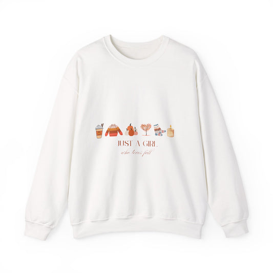 Girl Who Loves Fall sweatshirt | Autumn Leaves Cozy Season Pullover
