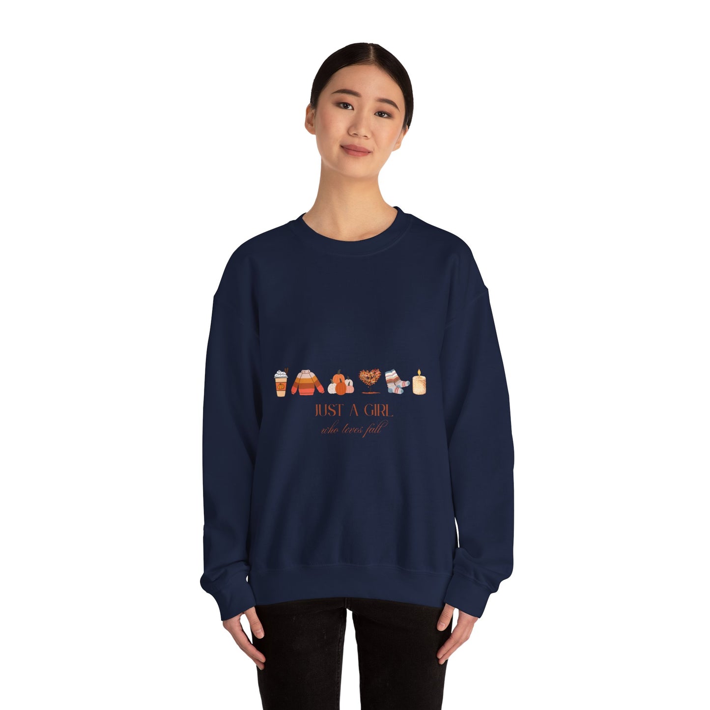Girl Who Loves Fall sweatshirt | Autumn Leaves Cozy Season Pullover