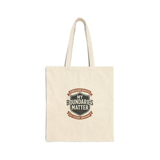 My Boundaries Matter Tote Bag | Empowerment Statement Canvas Tote