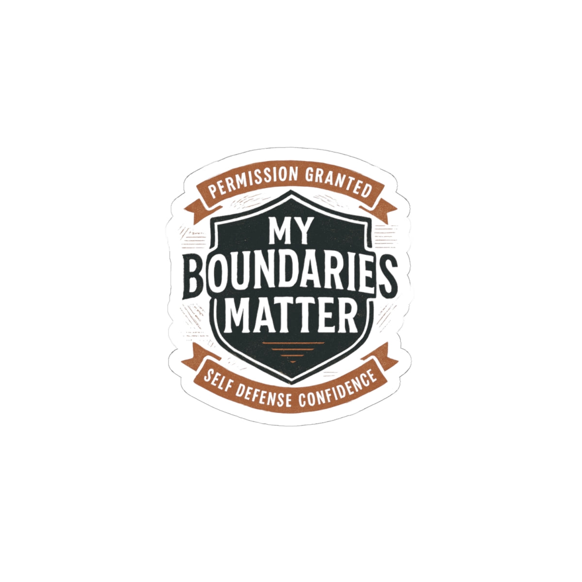 My Boundaries Matter sticker | Kiss-cut vinyl sticker, self-defense confidence