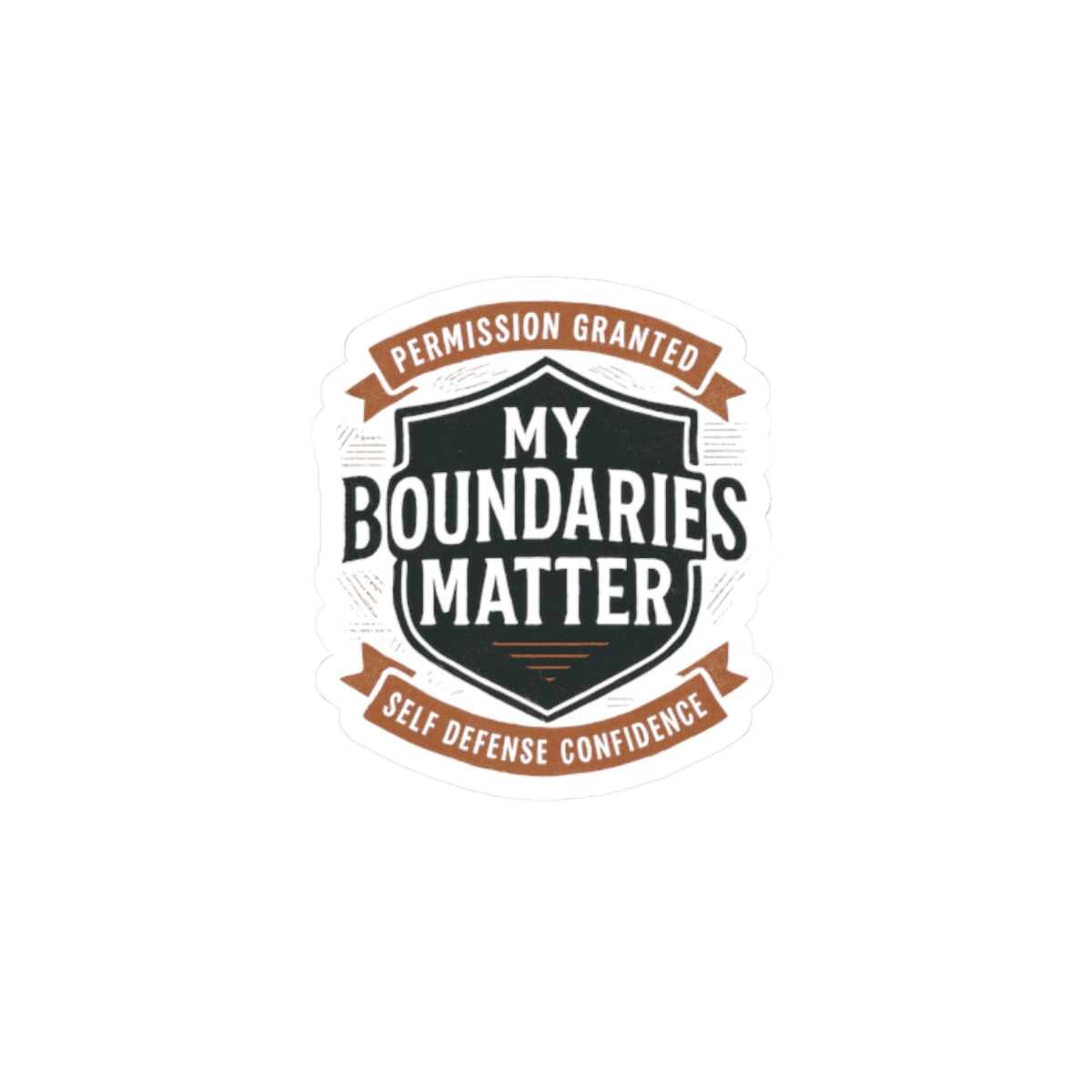 My Boundaries Matter sticker | Kiss-cut vinyl sticker, self-defense confidence