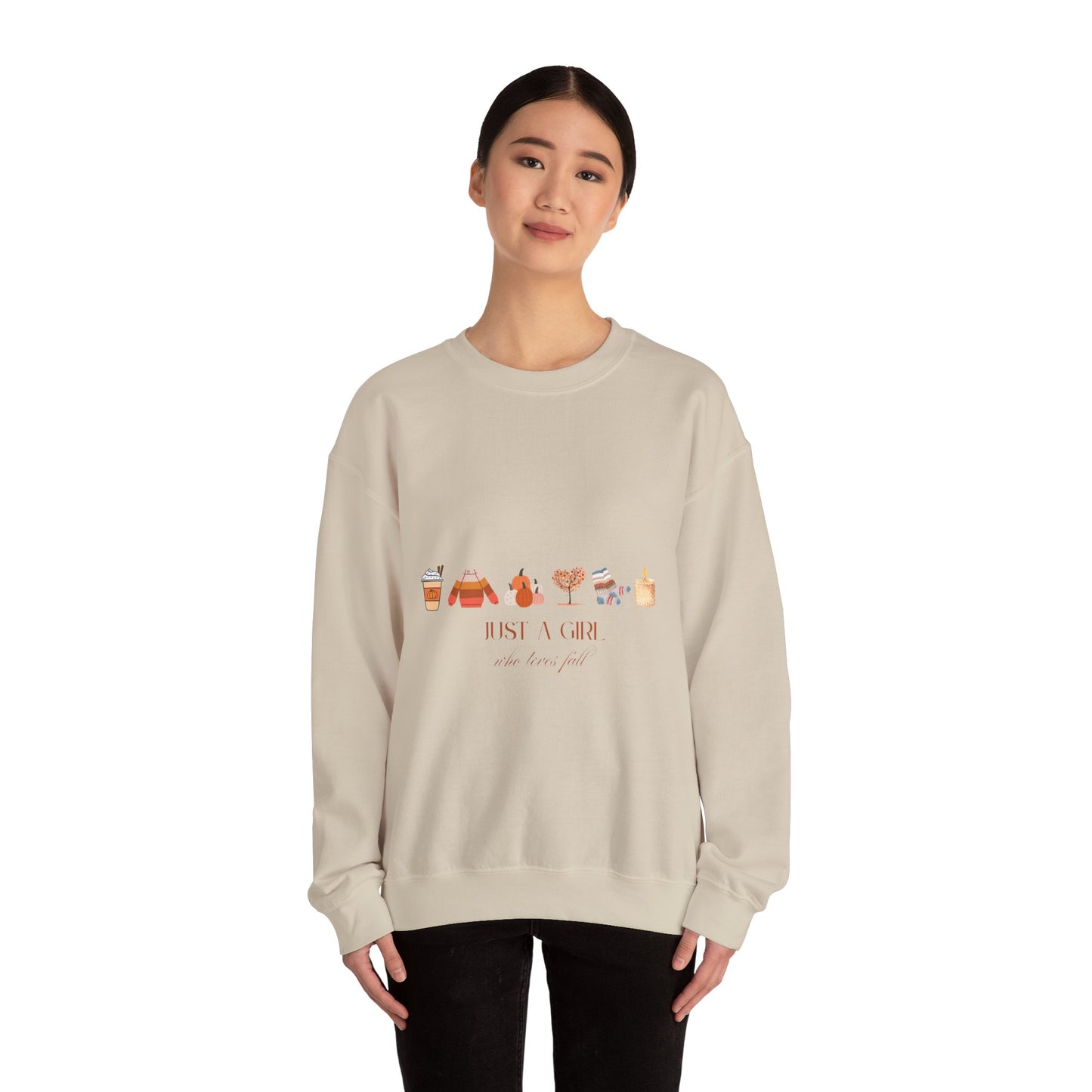 Girl Who Loves Fall sweatshirt | Autumn Leaves Cozy Season Pullover