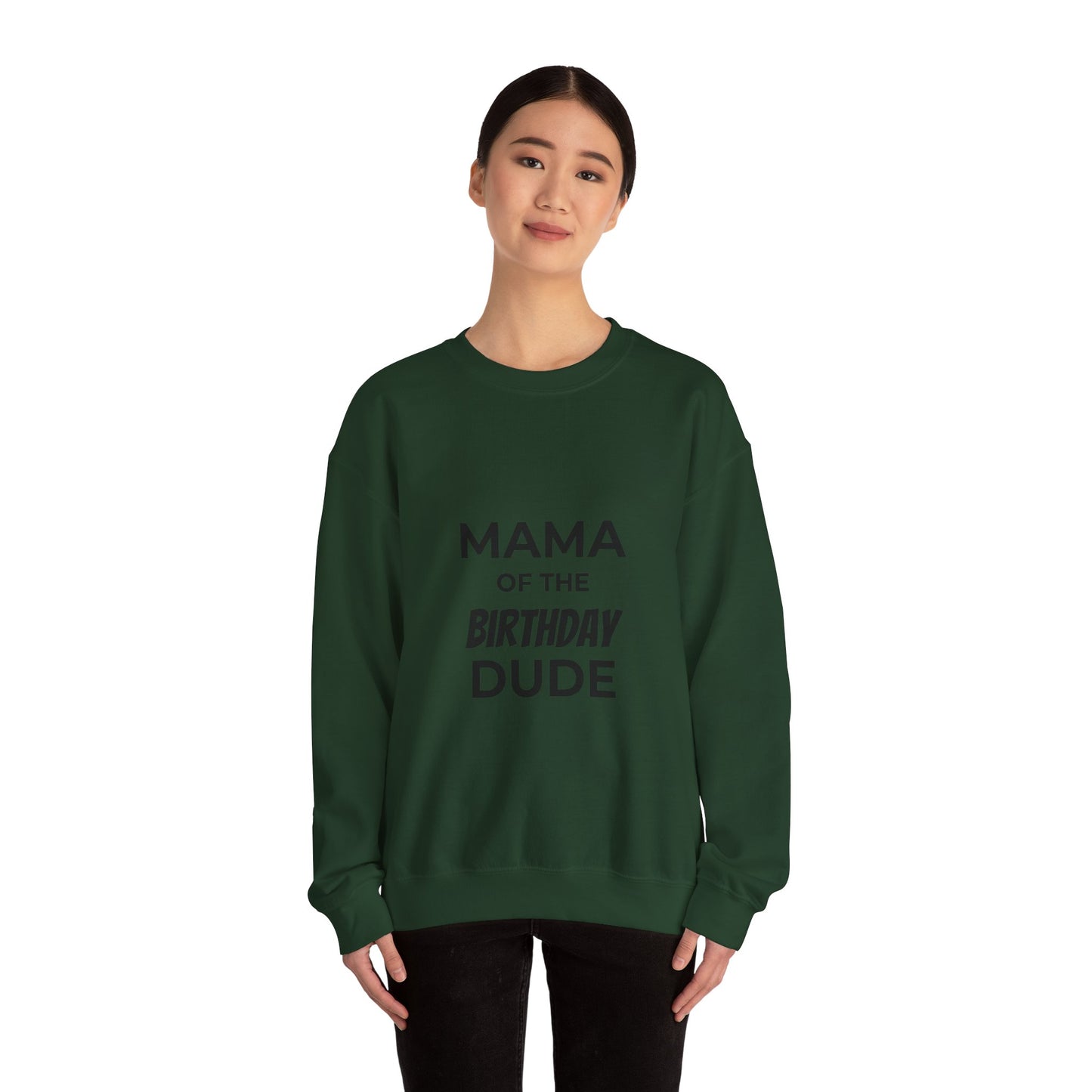 Mama of the Birthday Dude Crewneck Sweatshirt | Mom Birthday Shirt