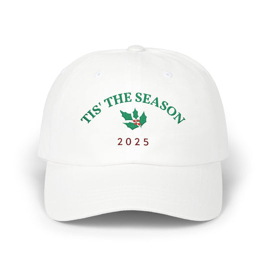 Tis' the Season holly 2025 Dad Cap | Christmas hat
